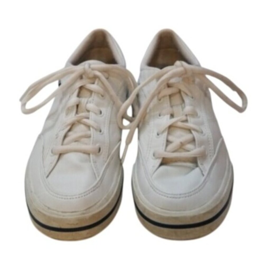 Reebok White Sneakers With Union Jack Logo Size 8.5